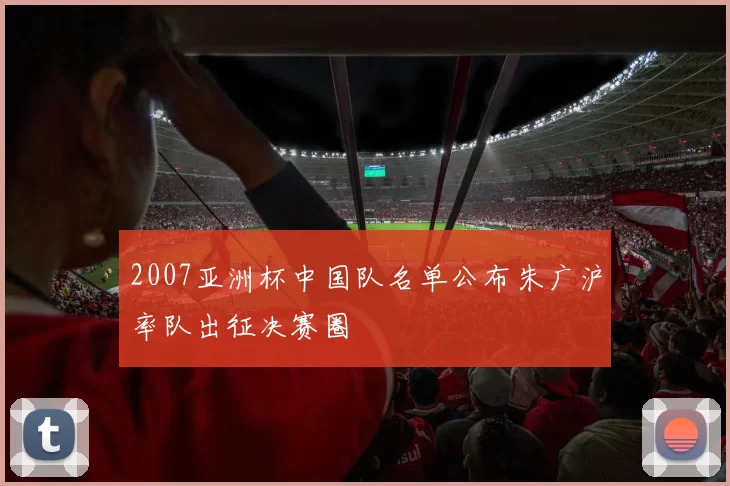 2007亚洲杯中国队名单公布朱广沪率队出征决赛圈